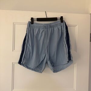 Abercrombie & Fitch Light Blue and Navy Athletic Shorts